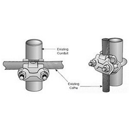 ABG-0322 Specification Grade Grounding Connector, 5/8 in or 3/4 in Rod, 4 to 2/0 AWG Conductor, Copper