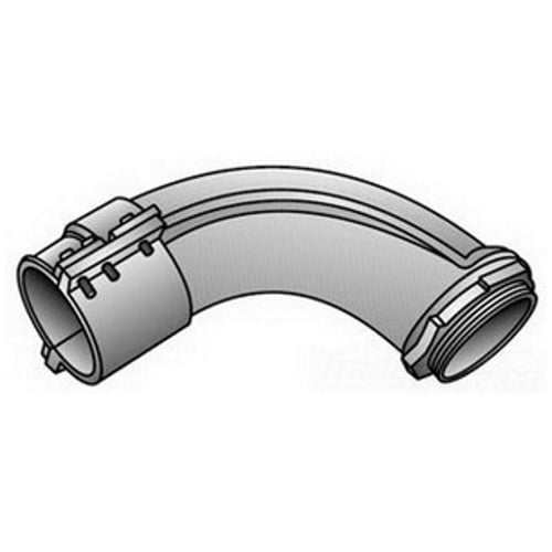 AC-250 Type AC Insulated Throat Squeeze Conduit Connector With Locknut, 2-1/2 in Trade, 2-3/4 to 3 in Cable Openings, For Use With Armored/FMC/Non-Metallic/Service Entrance Cable, Malleable Iron, Zinc Electroplated