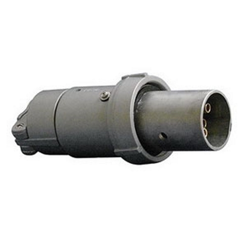Powertite; Shell and Extra Pole Only Grounding Style 2 Clamping Ring Plug; 100 Amp, 600 Volt AC at 50 - 400 Hz/250 Volt DC, 4-Pole, 3-Wire, 3 Phase, Pressure Wire Terminal