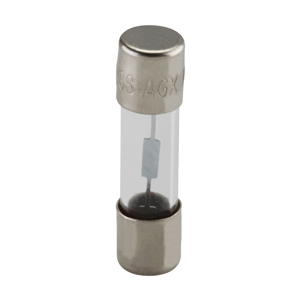 AGX-10 Small Dimension Fast Acting Fuse With Nickel Plated Brass End Caps, 10 A, 250 V AC, 200 A, 10 kA Interrupt, Cylindrical Body