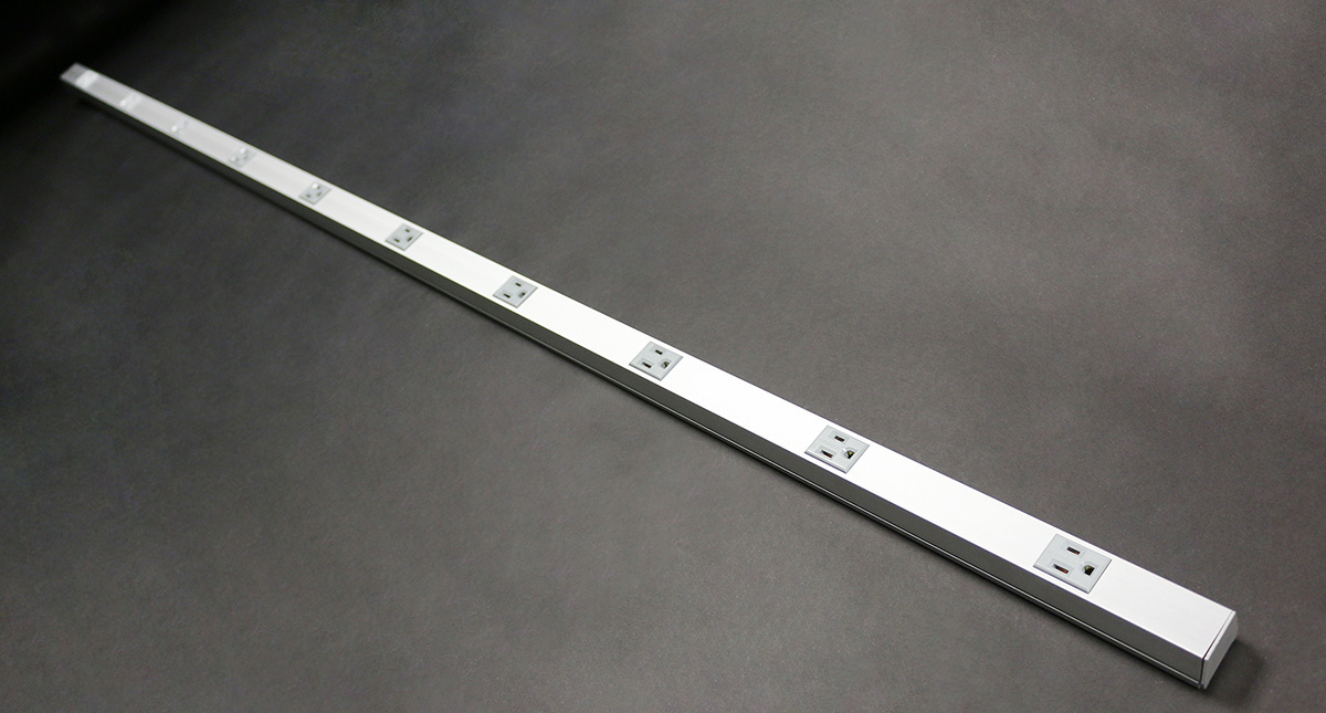 AL20GB306 Plugmold AL2000 1-Circuit Multi-Outlet Power Strip, 36 in L x 1-7/16 in W x 1-1/8 in H, 1 Channel, Aluminum