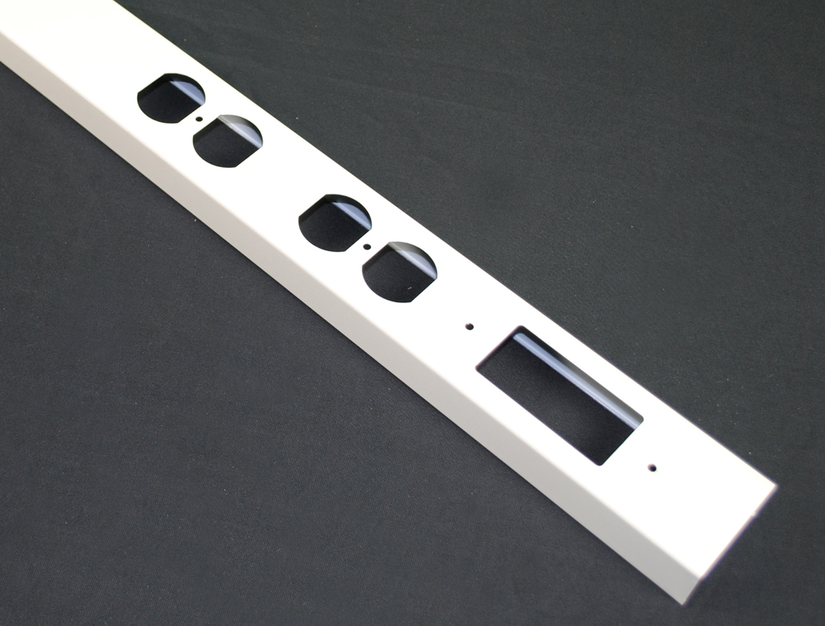 Power Cover, Add-On Non-Adhesive Back, For Use With: Tele-Power® AMDTP Poles, 28 in Length, 2-1/4 in Width, Aluminum, Anodized