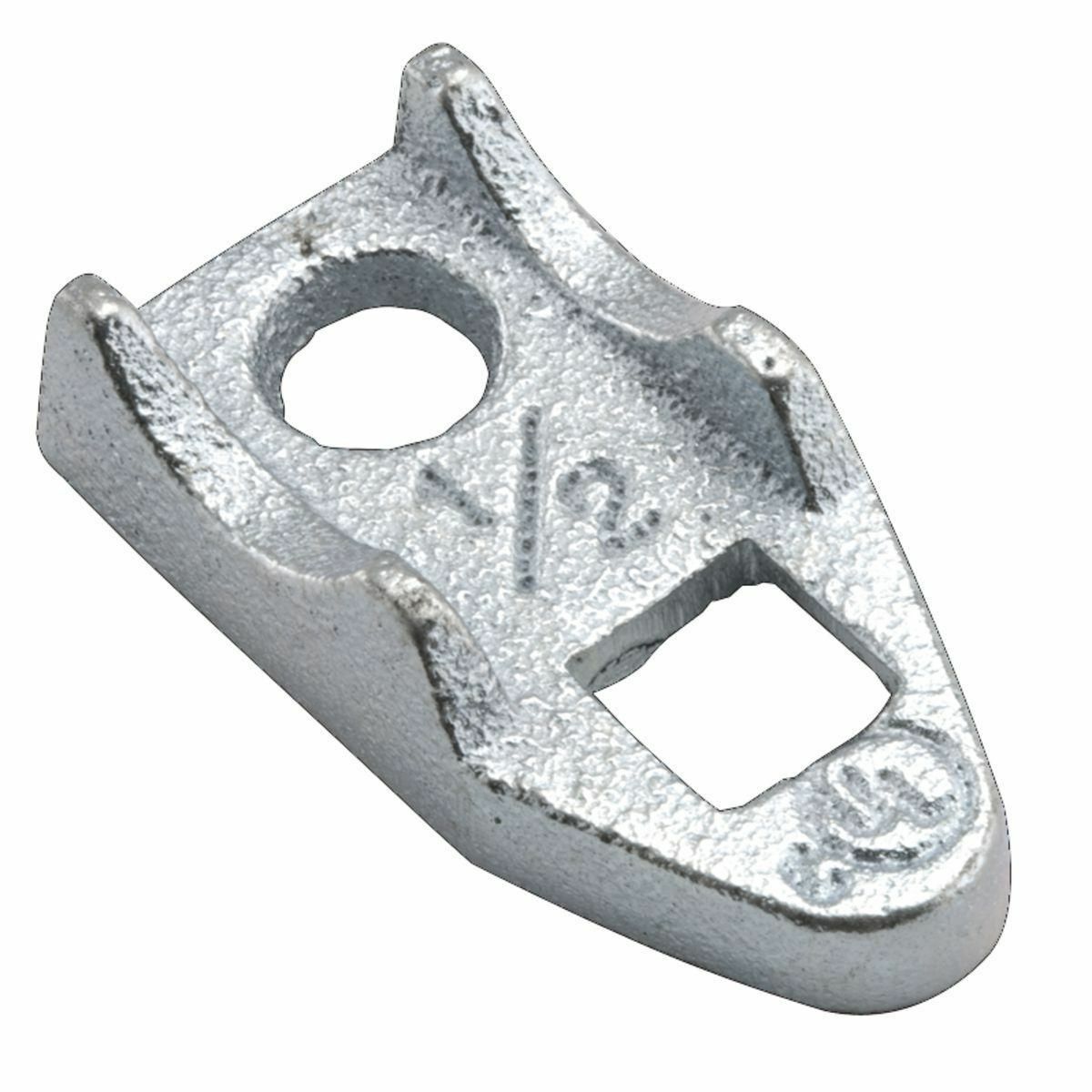 1342 Conduit Clamp Back, 1/2 in, 3/4 in, For Use With IMC/Rigid Conduit, Malleable Iron, Electro-Plated Zinc