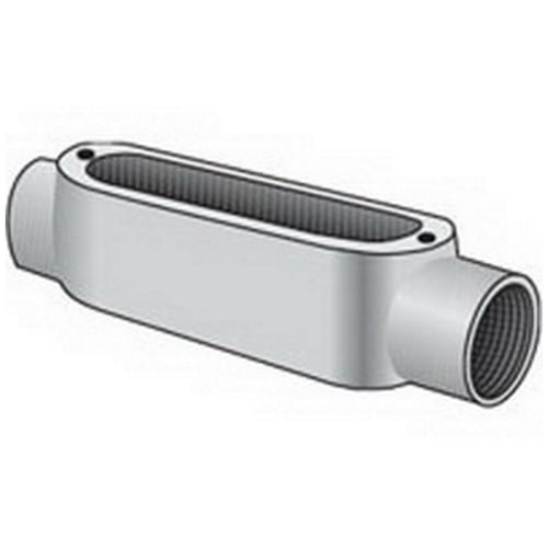 C300 Type-C Conduit Outlet Body, 3 in Hub, 180 cu-in, Malleable Iron, Aluminum Enamel/Zinc Electroplated