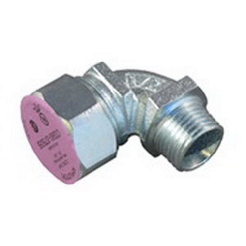 CG90-5075S Liquidtight Strain Relief Connector, 3/4 in Trade, 1/2 to 5/8 in Cable Openings, Malleable Iron