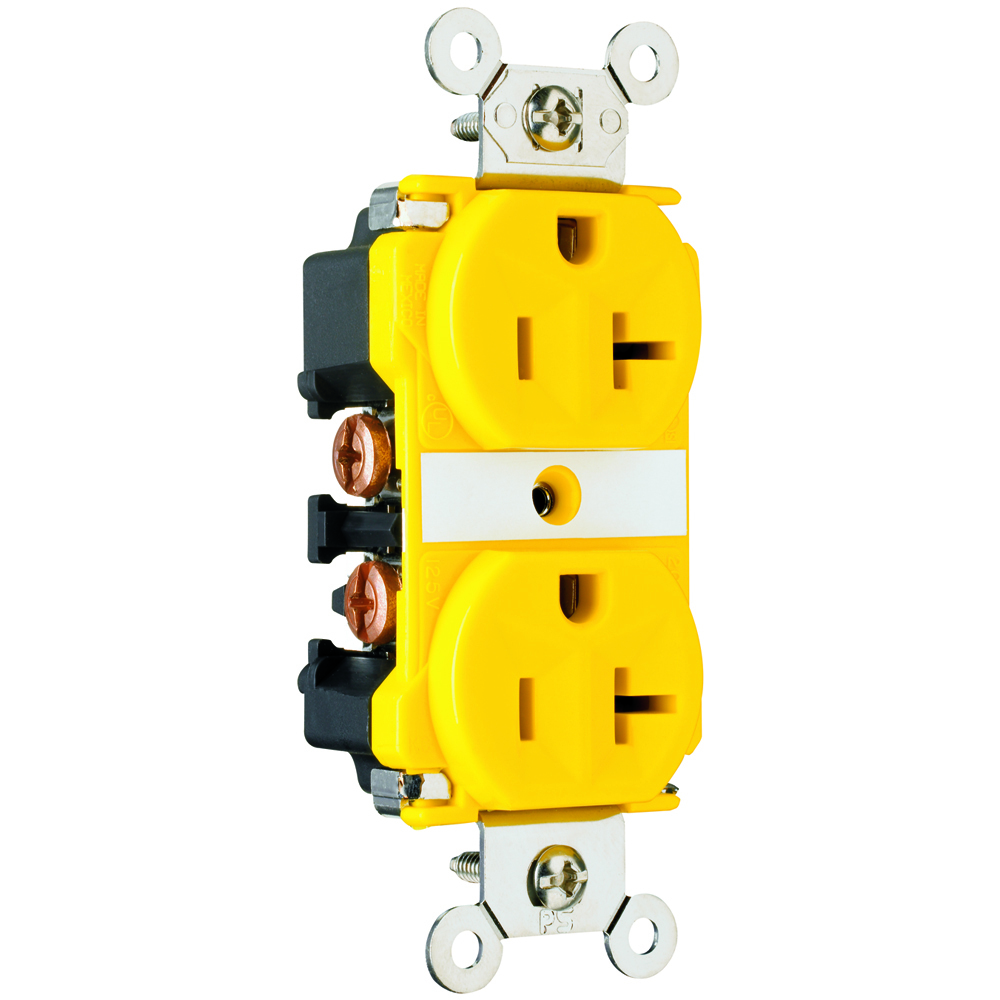 CR6300 Receptacle, 15 Amp, 125V, Yellow