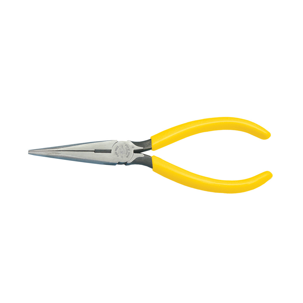 D203-7 Side Cutting Standard Long Nose Plier, Knurled Steel Jaw, 2.438 in L x 0.688 in W Jaw, 7.188 in OAL