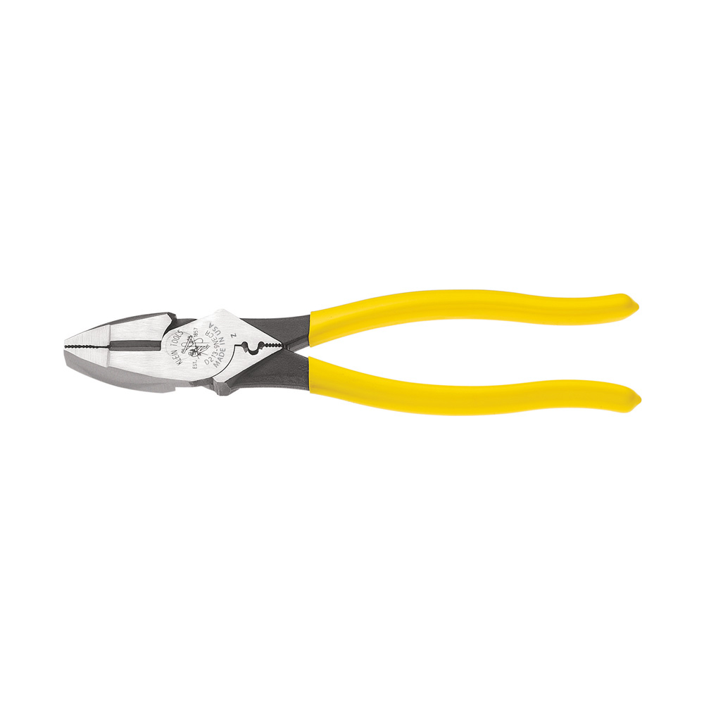 D213-9NE-CR New England Nose Linemans Plier, 1-19/32 in L x 1-1/4 in W x 5/8 in THK Jaw Steel Jaw, Crosshatch Knurled Jaw Surface, 9.34 in OAL