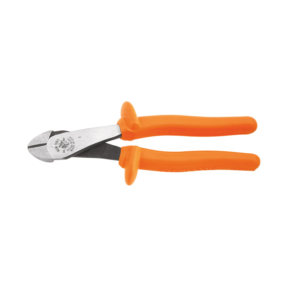 D248-8-INS Angled Head Hot-Riveted Standard Cutting Plier, 0.813 in L x 1.188 in W x 0.813 in THK Jaw Steel Jaw, 8-1/4 in OAL