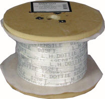 DWP3001 Pull Line Measuring Tape, 1800 lb Tensile Strength, 3000 ft L x 5/8 in W, Polyester