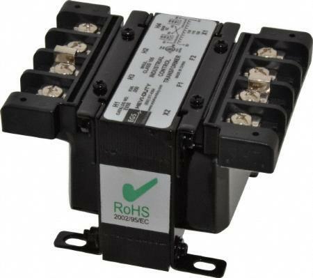 E050JL SBE Encapsulated Control Transformer, 208/240/277 V AC Primary, 24/120 VAC Secondary, 0.05 kVA Power Rating, 50/60 Hz, 1 Phase