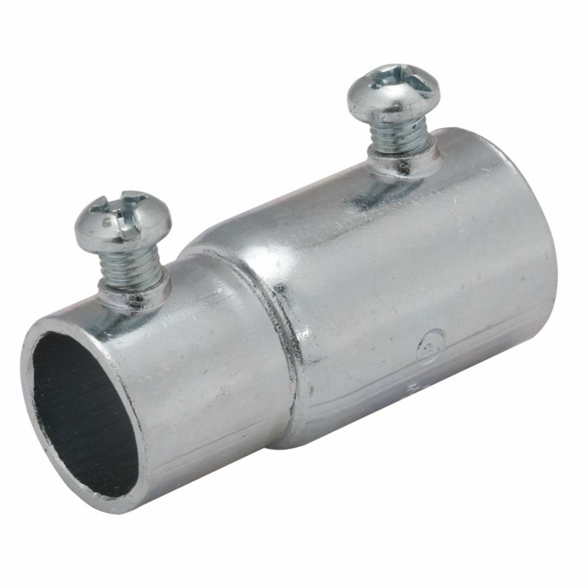 1433 Unthreaded Conduit Combination Coupling, 3/4 in, For Use With IMC/Rigid to EMT Conduit, Steel, Electro-Plated Zinc