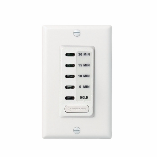 EI200W Auto Shut-Off In-Wall Electronic Countdown Timer, 5/10/15/30 min Setting, 120 V AC, 1/2 hp, 1NO 1 Form A SPST Contact, 1 Poles
