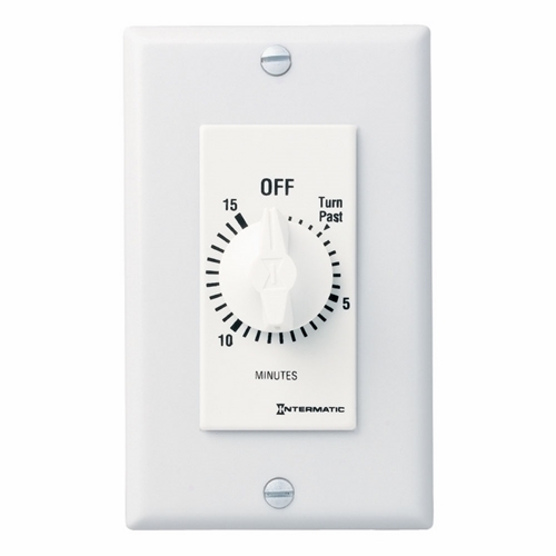 FD15MWC FD Series Auto Off Decorator Mechanical Spring Wound Timer, 15 min Setting, 125/257 V AC, 1 hp, 2 hp, 1NO 1 Form A SPST Contact, 1 Poles
