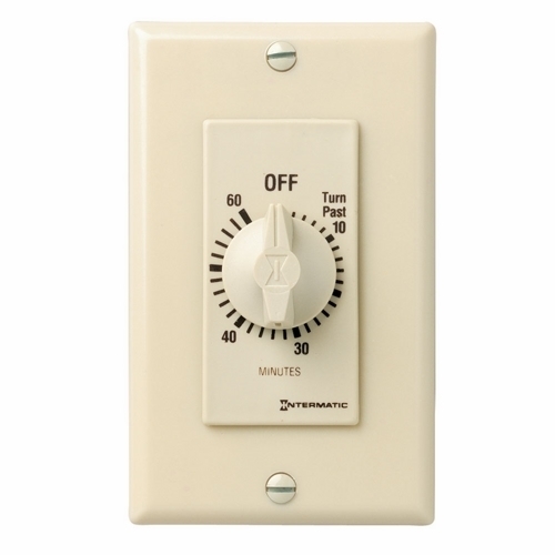 FD460M FD Series Auto Off Decorator Mechanical Spring Wound Timer, 60 min Setting, 125/257 VAC, 1 hp, 2 hp hp, 2NO 2 Form A DPST Contact, 2 Poles