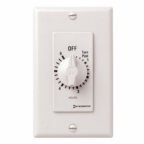 FD6HW FD Series Auto Off Decorator Mechanical Spring Wound Timer, 6 hr Setting, 125/257 V AC, 1 hp, 2 hp, 1NO 1 Form A SPST Contact, 1 Poles
