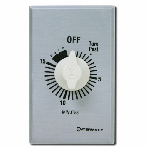 FF15MH FF Series Auto Off Commercial Mechanical Spring Wound Timer, 15 min Setting, 125/257 V AC, 1 hp, 2 hp, 1NO 1 Form A SPST Contact, 1 Poles
