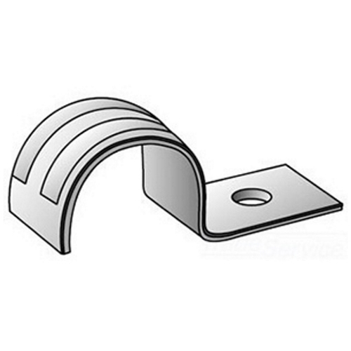 14-50S 1-Hole Double Ribbed Type 14-S Snap Pipe Strap, 1/2 in, For Use With IMC/Rigid Conduit, Steel, Zinc Plated
