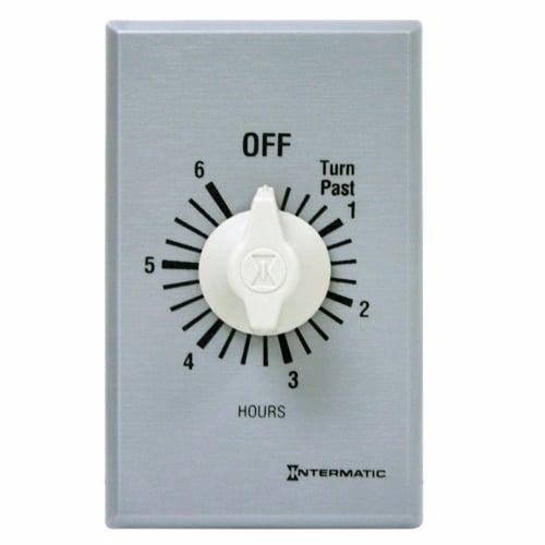 FF6H FF Series Auto Off Commercial Mechanical Spring Wound Timer, 6 hr Setting, 125/257 V AC, 1 hp, 2 hp, 1NO 1 Form A SPST Contact, 1 Poles