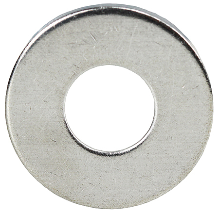 FWS38 Flat Washer, 3/8 in Nominal, 7/16 in ID x 1 in OD, 1/16 in THK, Stainless Steel