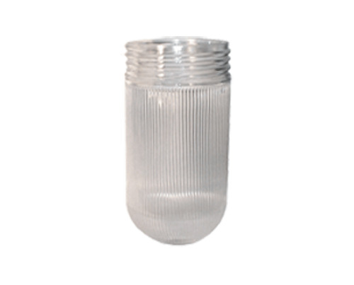 GL100PRIS Vaporproof Light Fixture Globe, Cylindrical Shape, 150 W, For Use With Vaporproof Fixture, Lime Crystal Glass