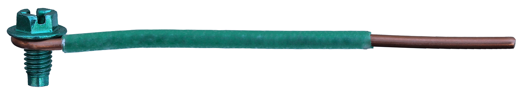 GP1250 Ground Pigtail With Hex Combo GS, 12 AWG Solid Copper Wire, 12-1/2 in L, Screw Terminal