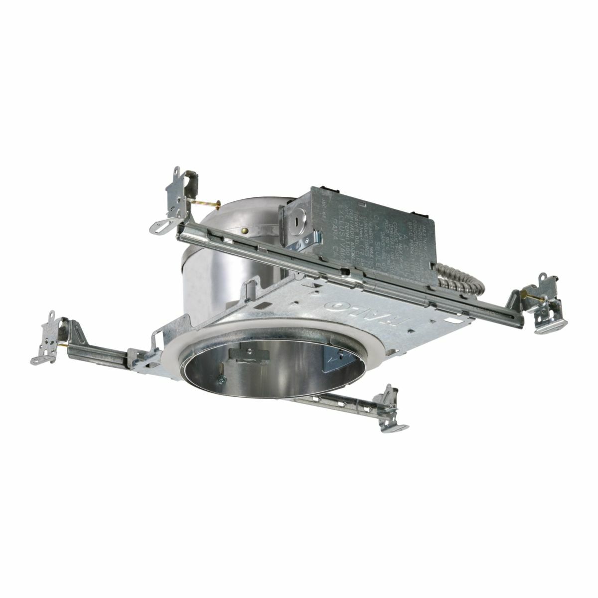 H27ICAT Halo Air-Tite Line Voltage New Construction Shallow Single Wall Recessed Lighting Housing, Incandescent Lamp, IC Insulation, 120 V AC, 6-1/2 in Ceiling Opening, Aluminum Housing