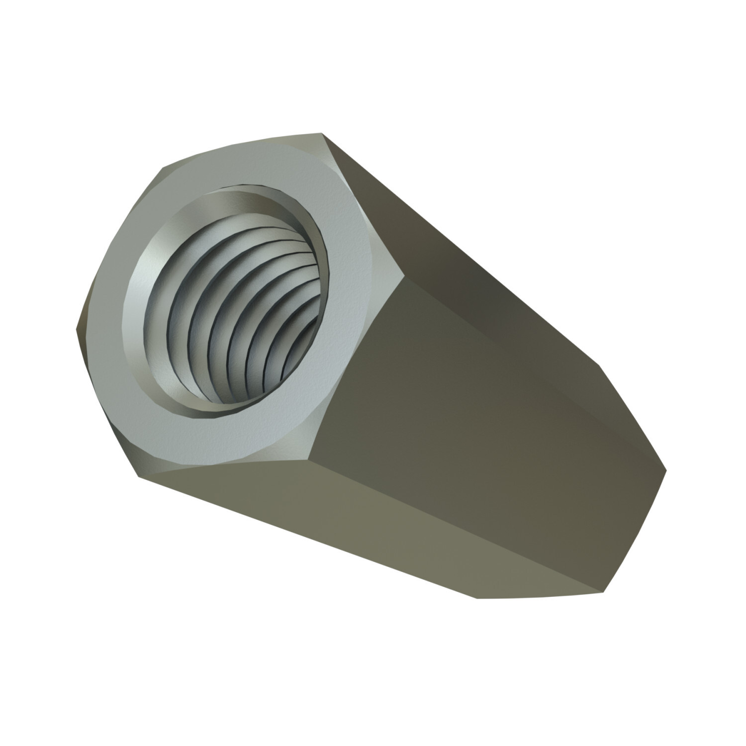 HRCN050-EG Threaded Rod Coupler Nut, 1/2-13 UNC Thread, Modified Steel, Electro-Galvanized