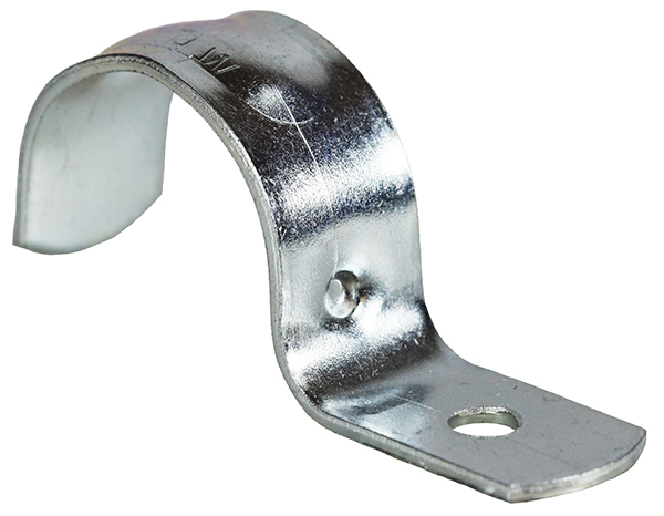HW50 1-Hole Conduit Strap, 1/2 in, Steel, Zinc Plated