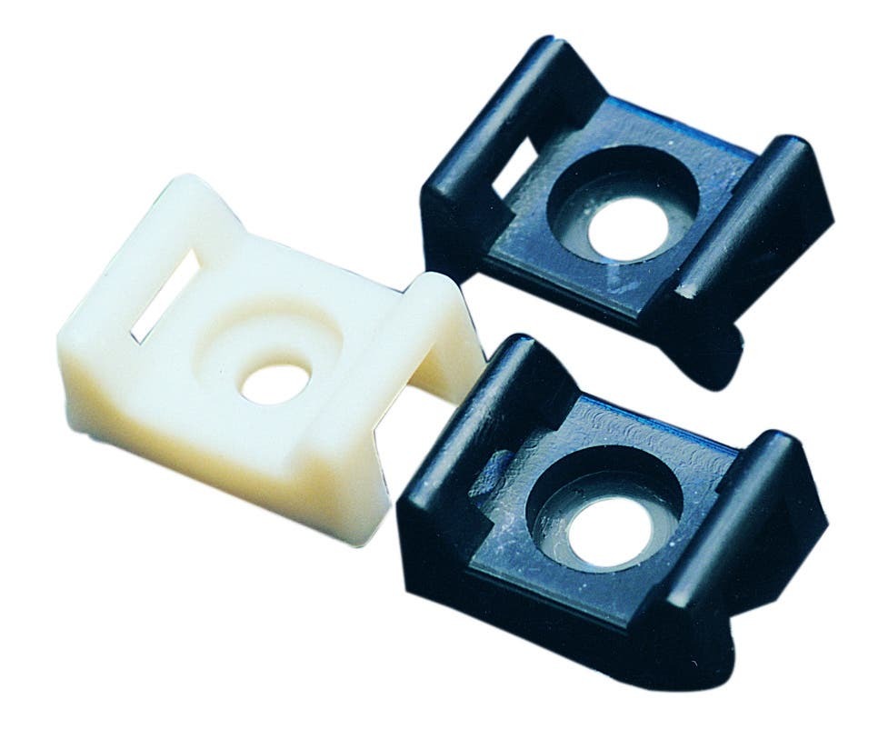 IT2SMB-C0 Standard Screw Mounting Base, Threaded Mount, 0.3 in W Tie, Nylon, UV Black