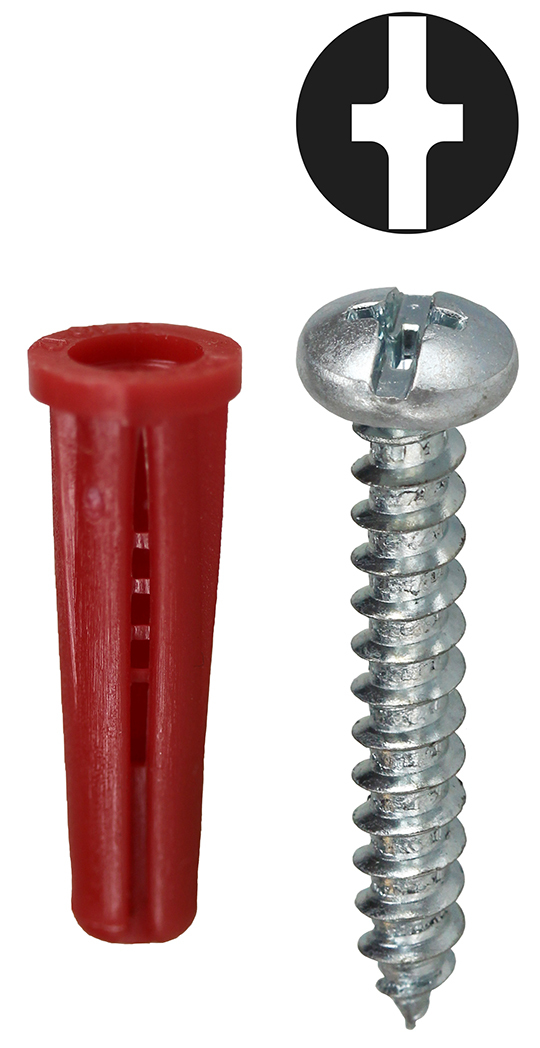 K6CO 4610 Screw Anchor Kit, #10 x 1 in Size, 201 Pieces, Nylon