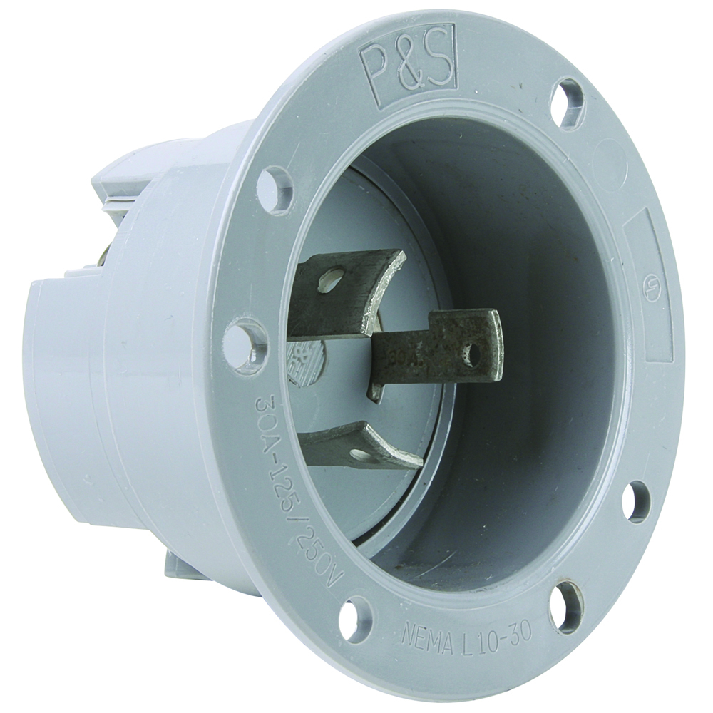L1030FI 30A NEMA L1030 Flanged Inlet, Gray