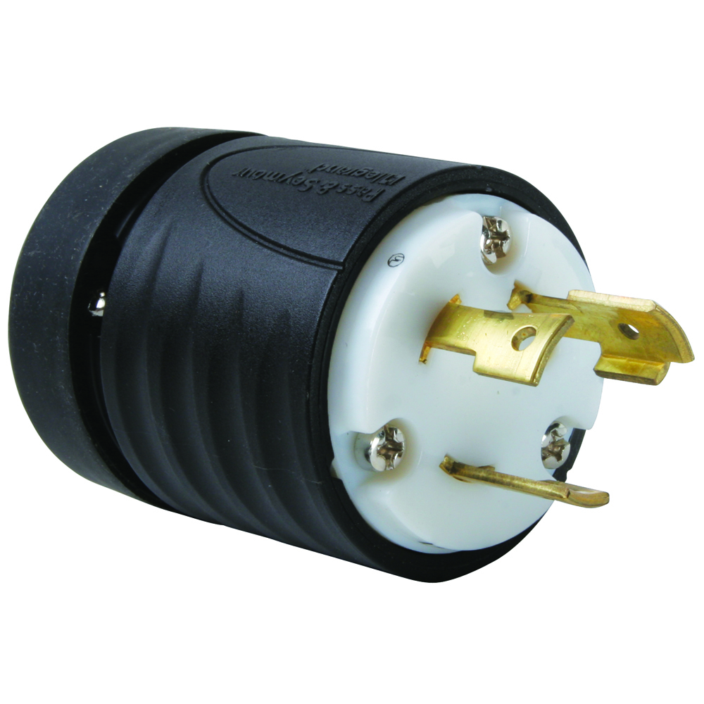 L1030P 30A NEMA L1030 Plug - Black Back, White Front Body