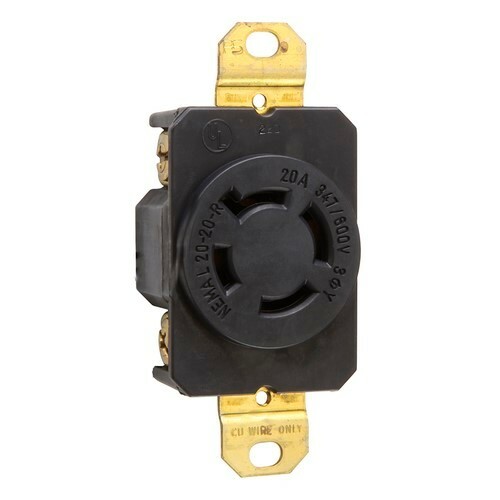 L2020R 20 Amp NEMA L2020 Single Receptacle