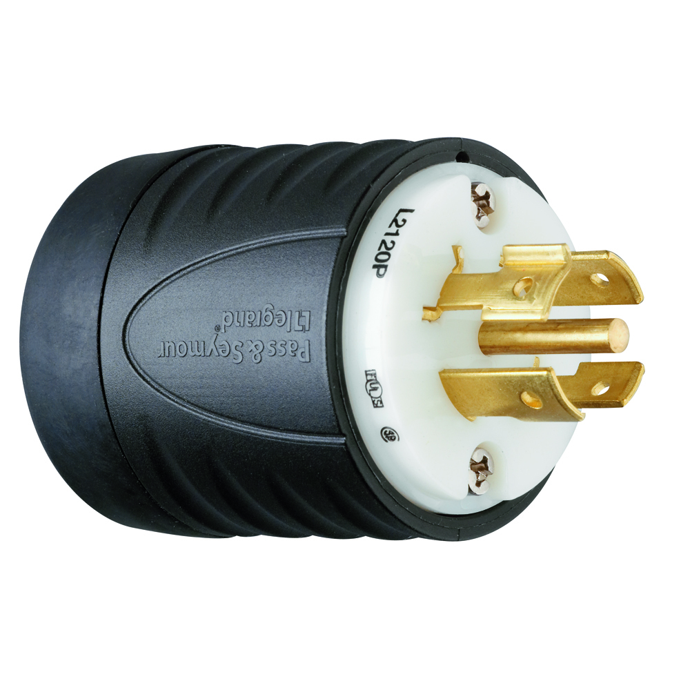 L2120P 20 Amp NEMA Plug L2120 - Black Back, White Front Body