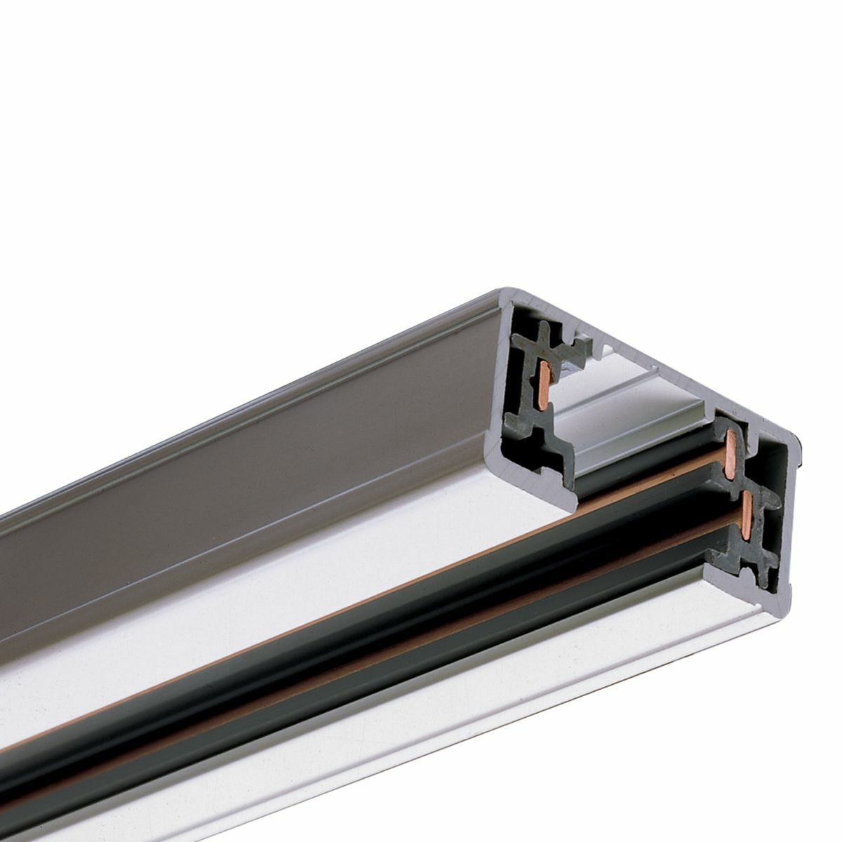 L652MB Halo Power-Trac Ceiling Mount Single Circuit Track, 94-1/2 in L x 1-3/4 in W x 0.68 in D, Aluminum