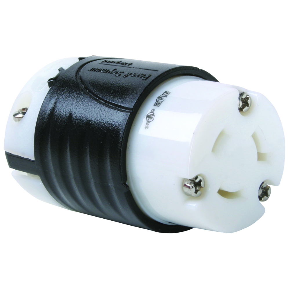 L720C 20 Amp NEMA Connector L720 - Black Back, White Front Body