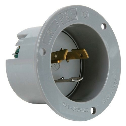 L720FI 20 Amp NEMA L720 Inlet, Gray