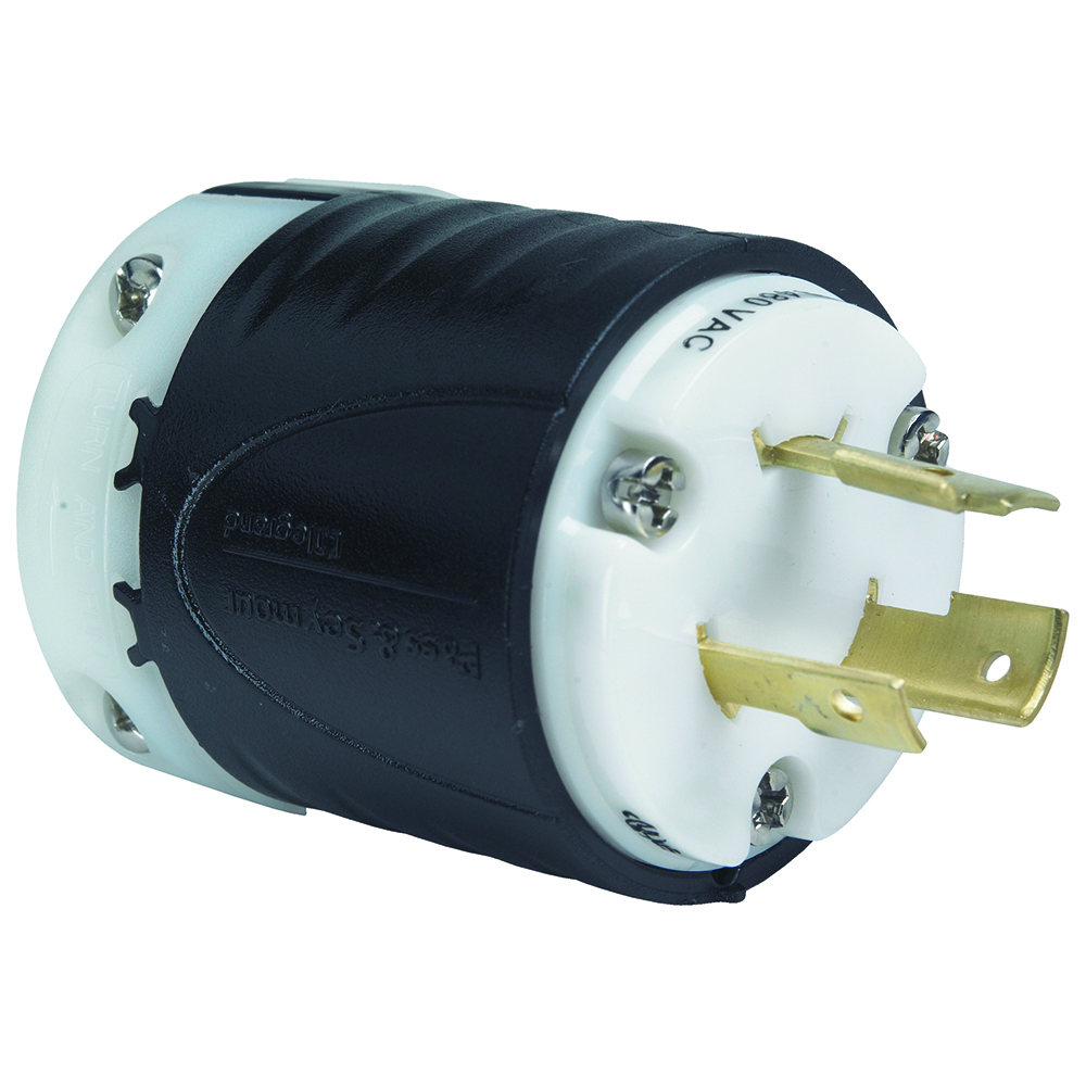 L820P 20 Amp NEMA Plug L820 - Black Back, White Front Body