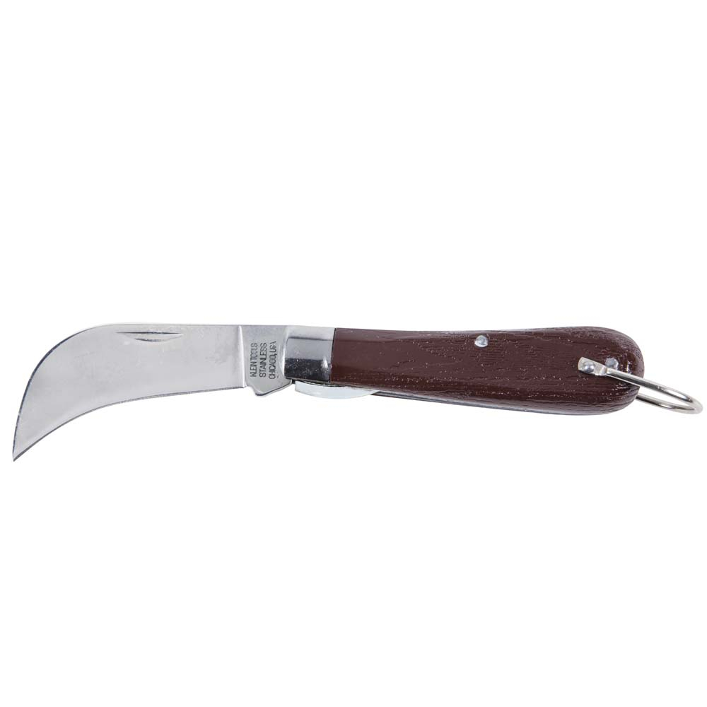 1550-44 1-Blade Extra Large Pocket Knife, Stainless Steel Hawkbill/Sheepfoot Slitting Blade, 2-5/8 in L Blade, Liner Lock Opening