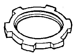 LNS150 Sealing Locknut, 1-1/2 in, Steel, Zinc Plated