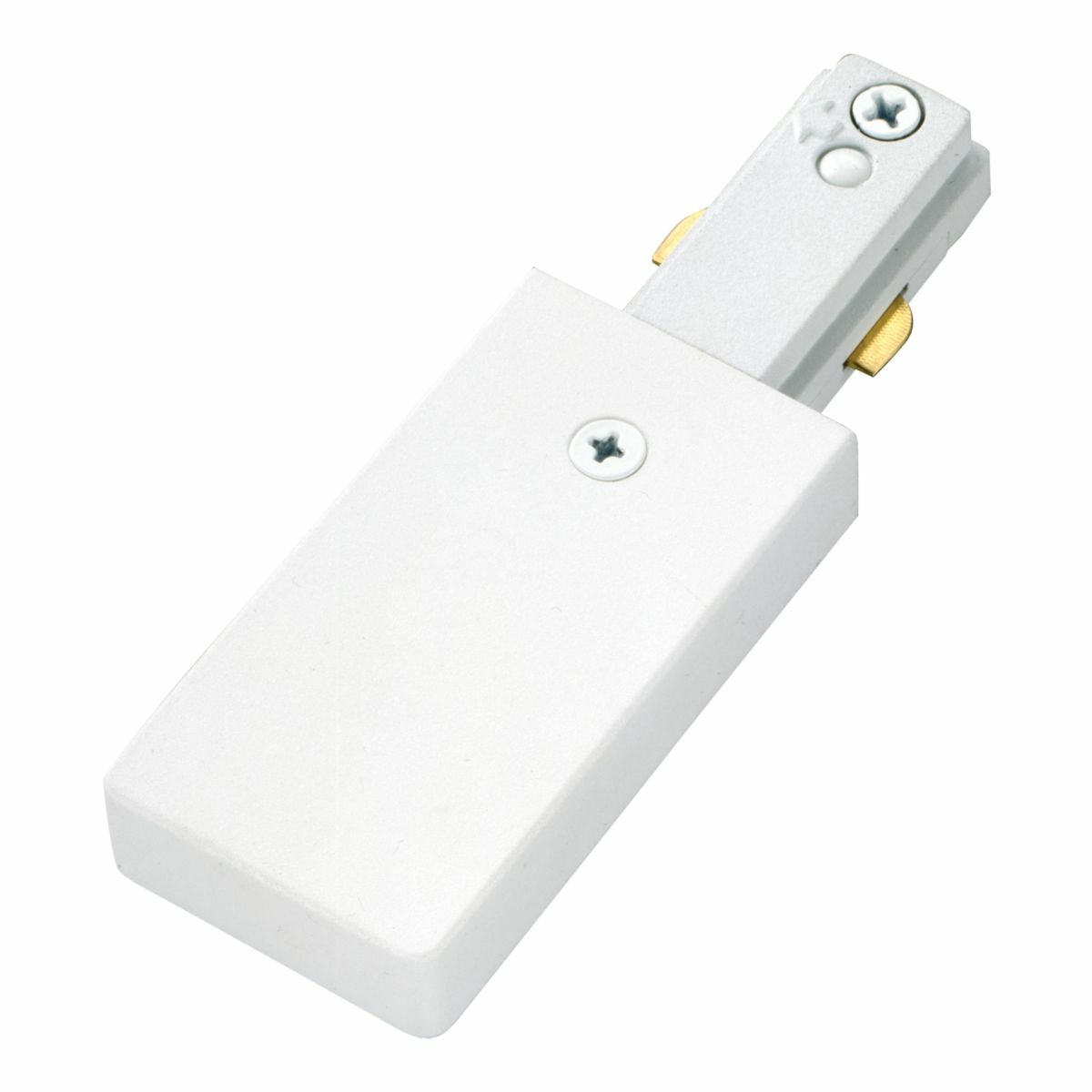 LZR201P Halo Lazer Live End Feed Track Lighting Connector, 1 Circuits, 7/8 in L x 2-5/8 in W, Polycarbonate
