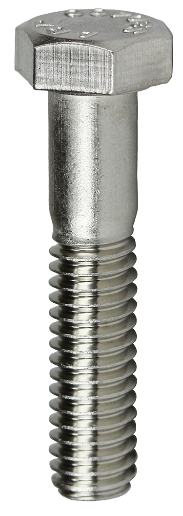 MBS381 Corrosion-Resistant Partial Thread Cap Screw, 3/8-16, 1 in L Under Head, 18-8 Grade, Stainless Steel