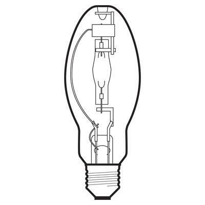 MXR50/C/U/MED High Intensity DischarGE Lamps Metal Halide Lamp, 50 W, E26 HID Lamp, BD17 Shape, 3000 Lumens