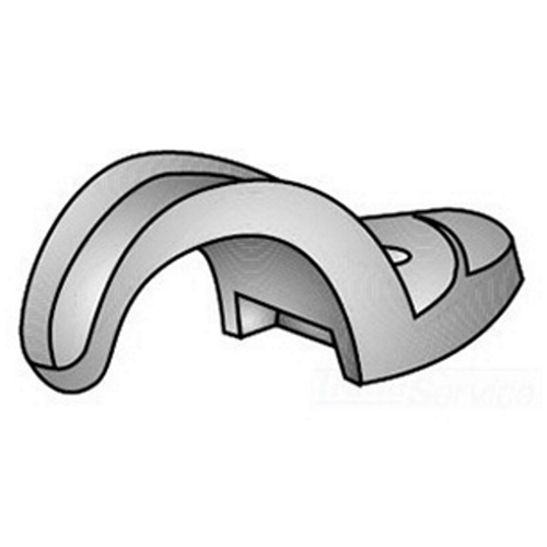 1575G 1-Hole Double Ribbed Type 15-G Snap Conduit Strap, 3/4 in, For Use With EMT Conduit, Malleable Iron, Hot Dip Galvanized
