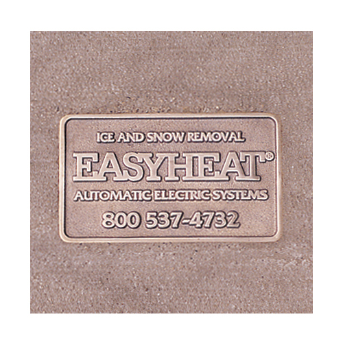 NMPLT SnoMelter Nameplate, For Use With Cable, Brass, Light Brown
