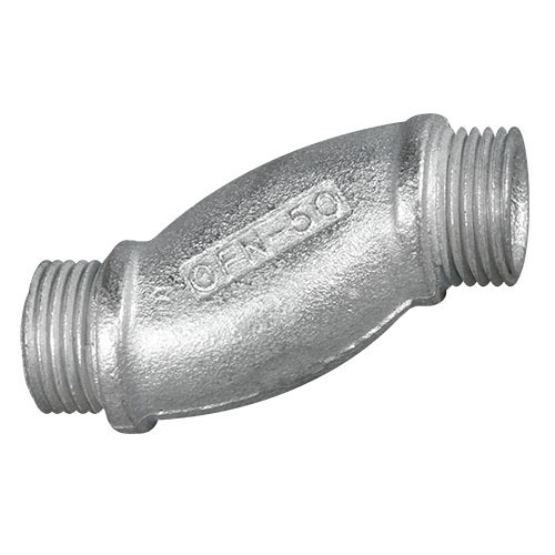 ON-100 Type ON Non-Insulated Throat Offset Conduit Nipple, 1 in, For Use With IMC/Rigid Conduit, Malleable Iron, Electroplated Zinc
