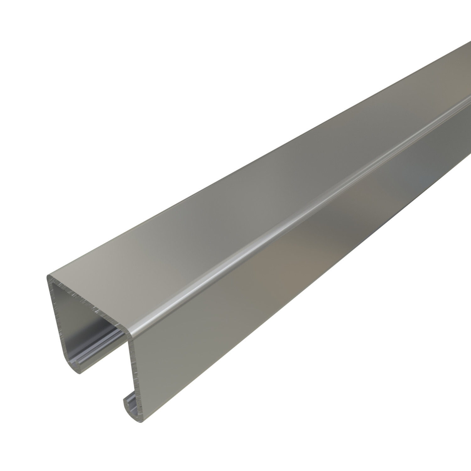 P1000-20PG P1000 Flanged Strut Channel, 20 ft L 1-5/8 in W 1-5/8 in D 12 ga THK, Low Carbon Steel, Pre-Galvanized, Domestic