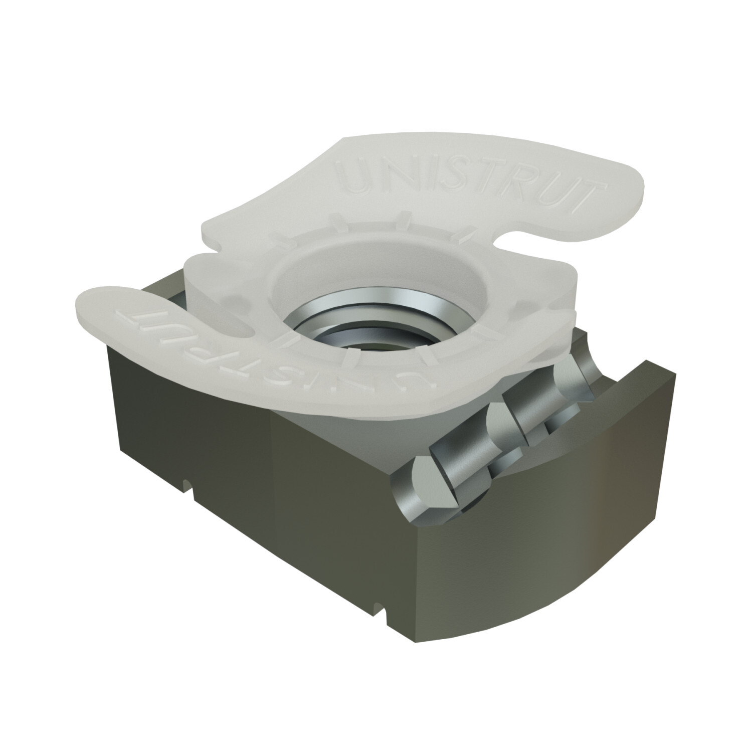 P1006T1420-EG Channel Nut With Spring, For Use With P1000, P1100, P2000 and P3000 Channels, 1/4-20 Thread, Mild Steel