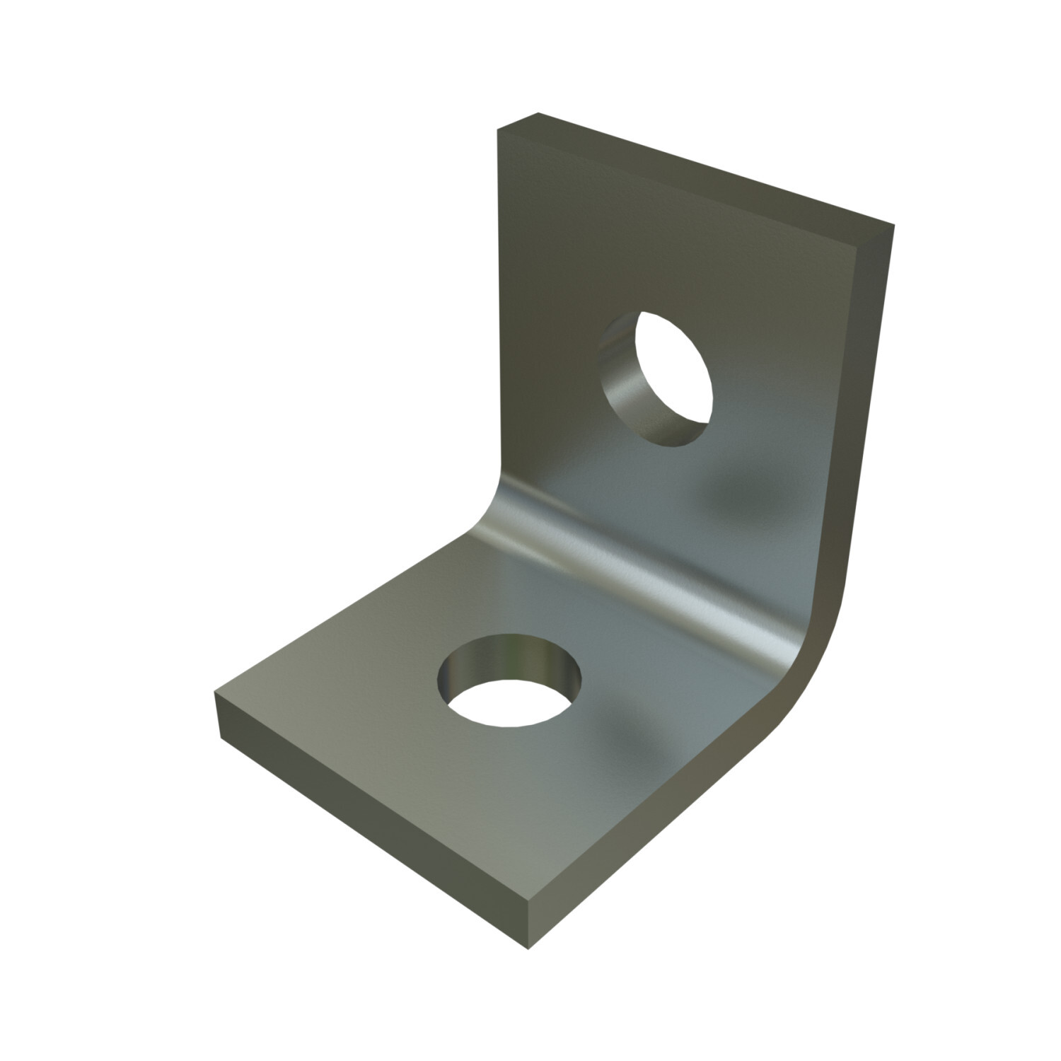 P1026-EG 90 deg Angle Fitting, 2 Holes, 2 in L x 1-5/8 in W x 0.22 to 0.25 in THK, 33 Stainless Steel